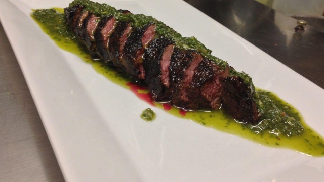 House Rubbed Beef Tender Steak with Argentinian Chimichurri sauce